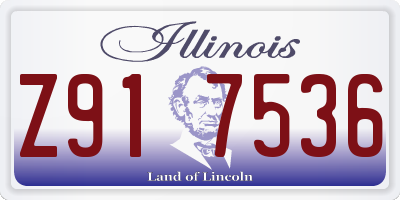 IL license plate Z917536