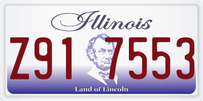IL license plate Z917553