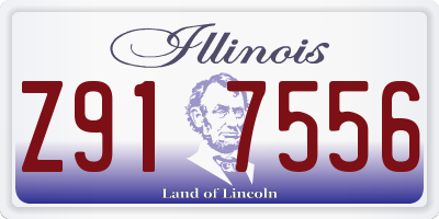 IL license plate Z917556