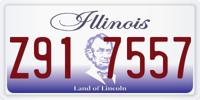 IL license plate Z917557
