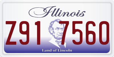 IL license plate Z917560