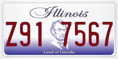 IL license plate Z917567
