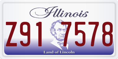 IL license plate Z917578