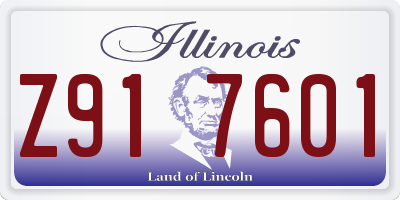 IL license plate Z917601