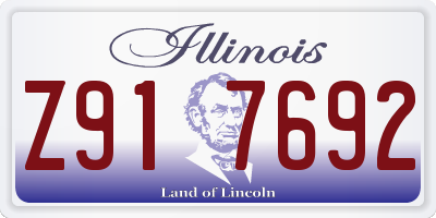 IL license plate Z917692
