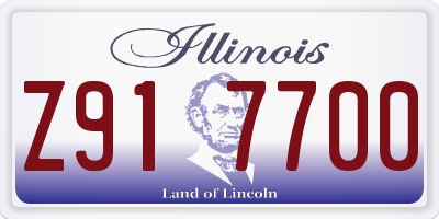 IL license plate Z917700