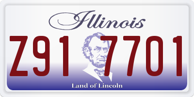 IL license plate Z917701