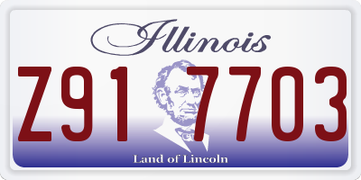 IL license plate Z917703