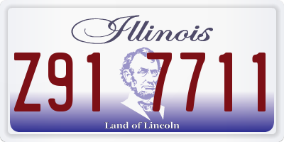 IL license plate Z917711