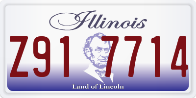 IL license plate Z917714