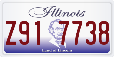 IL license plate Z917738