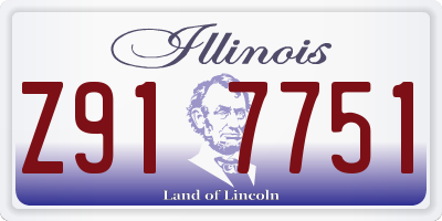 IL license plate Z917751