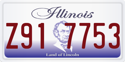 IL license plate Z917753