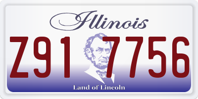 IL license plate Z917756