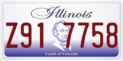 IL license plate Z917758
