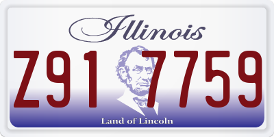 IL license plate Z917759