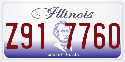 IL license plate Z917760