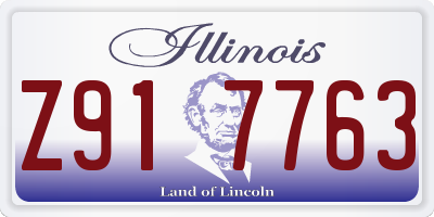 IL license plate Z917763