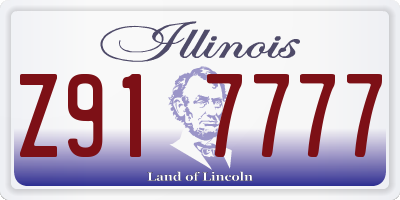 IL license plate Z917777