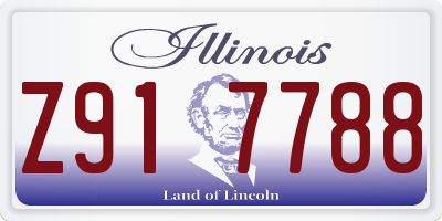 IL license plate Z917788