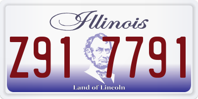 IL license plate Z917791