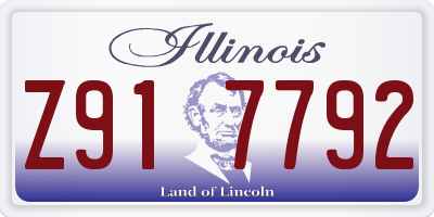 IL license plate Z917792