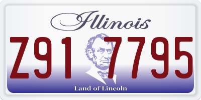 IL license plate Z917795