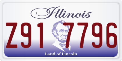 IL license plate Z917796