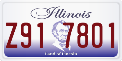 IL license plate Z917801