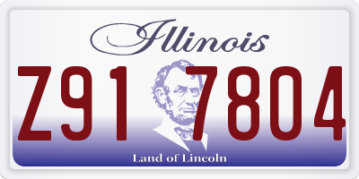 IL license plate Z917804