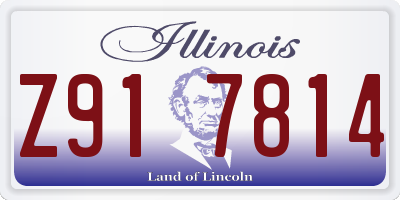 IL license plate Z917814