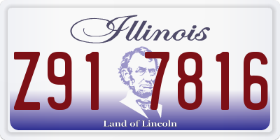 IL license plate Z917816