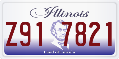 IL license plate Z917821