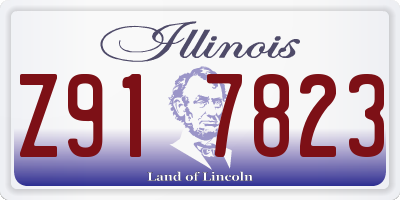IL license plate Z917823