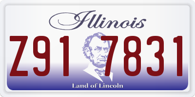 IL license plate Z917831
