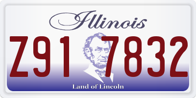 IL license plate Z917832