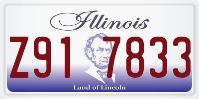 IL license plate Z917833