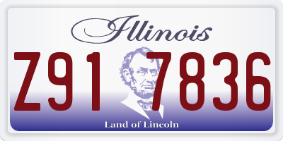 IL license plate Z917836