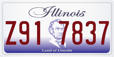 IL license plate Z917837