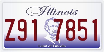 IL license plate Z917851
