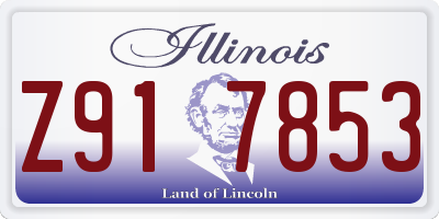 IL license plate Z917853