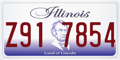 IL license plate Z917854