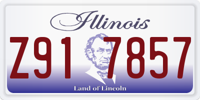 IL license plate Z917857