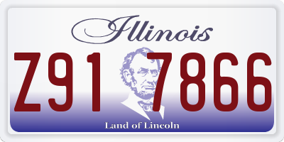 IL license plate Z917866