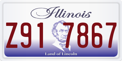 IL license plate Z917867