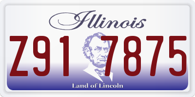 IL license plate Z917875