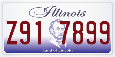 IL license plate Z917899