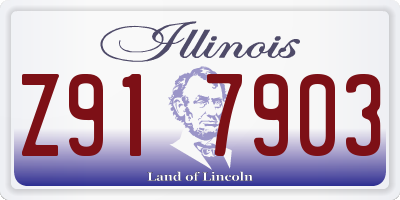 IL license plate Z917903