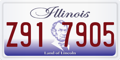 IL license plate Z917905