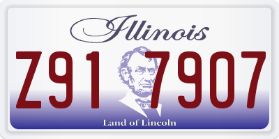 IL license plate Z917907